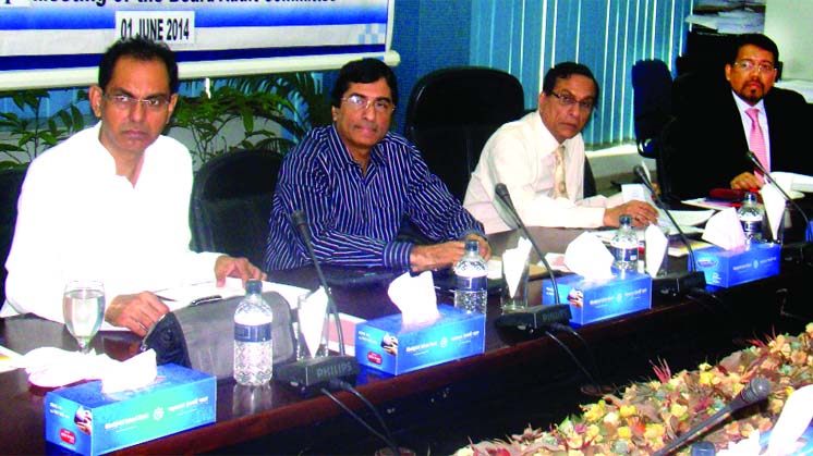 Mosharraf Hossain, Chairman of the Board Audit Committee of Shahjalal Islami Bank Limited presiding over the 161st meeting of the Board at head office of the bank on Thursday. .