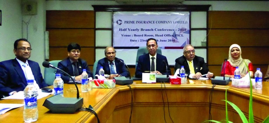 Ferdous Amin, Chairman of Prime Insurance Company Ltd inaugurating half-yearly Branch Conference at its Board Room on Tuesday. Mohammodi Khanam, Managing Director of the company presided.