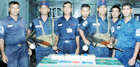 Bangladesh Navy recovered huge yaba from Karnaphuli river on Sunday.