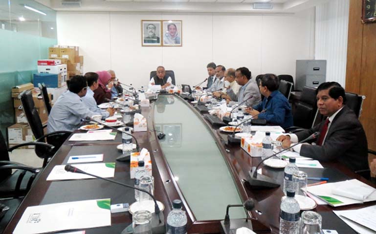 Dr Mohiuddin Khan Alamgir, Chairman of The Farmers Bank Limited presiding over the 6th Board of Directorsâ€™ emergency meeting at its head office recently.