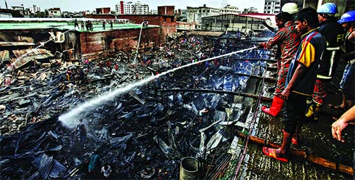 About 150 shanties were gutted by devastating fire at city's Mirpur Jhutpatti on Saturday.