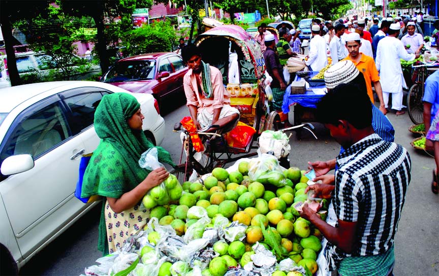 Movement of vehicles and pedestrians being hampered as the makeshift shops were set up on the main road. The situation remains the same for long but the authorities have turned its blind eyes to mitigate the woes of the sufferers. The snap was taken from