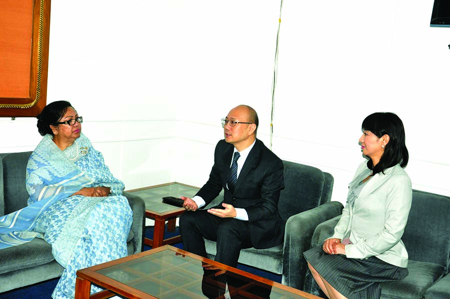 Taku Furukawa, Chairman of Cocoro Limited, Japanese courtesy call on to FBCCI Acting President Monowara Hakim Ali at FBCCI office on Tuesday.