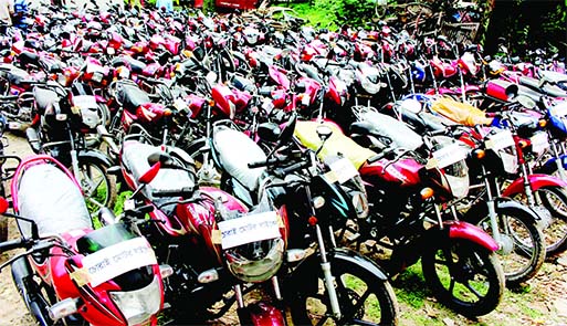 Police have recovered 225 stolen Motorcycles from separate areas in city and other districts on Monday night and arrested 15 people for their alleged involvement in stealing of recovered motorcycles.