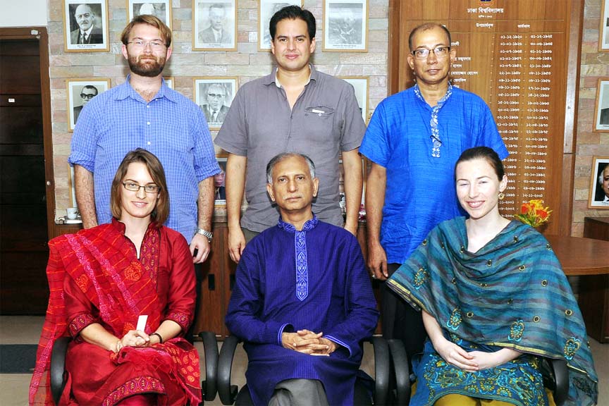 A four-member team led by Judith Hubbard, Assistant Professor of Earth Observatory of Singapore called on Dhaka University Vice-Chancellor Prof Dr AAMS Arefin Siddique on Wednesday at the latter's office of the University. Prof Dr Syed Humayun Akter of t