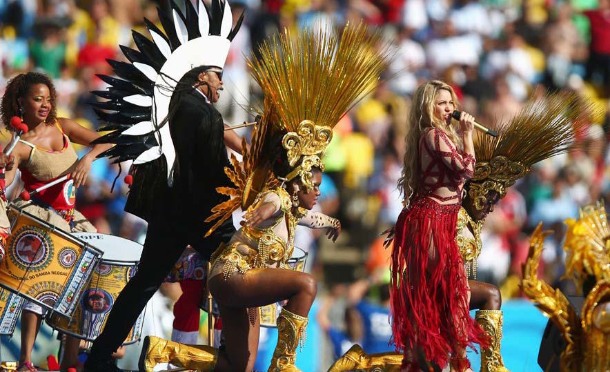 Singer Shakira performs during the closing ceremony prior to the 2014 FIFA World Cup Brazil final match between Germany and Argentina at Maracana in Rio de Janeiro, Brazil on Sunday.