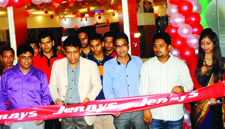 Nasir Khan, Chairman of Jennys Group, inaugurating new showroom at Jamuna Future Park in the city on Monday.