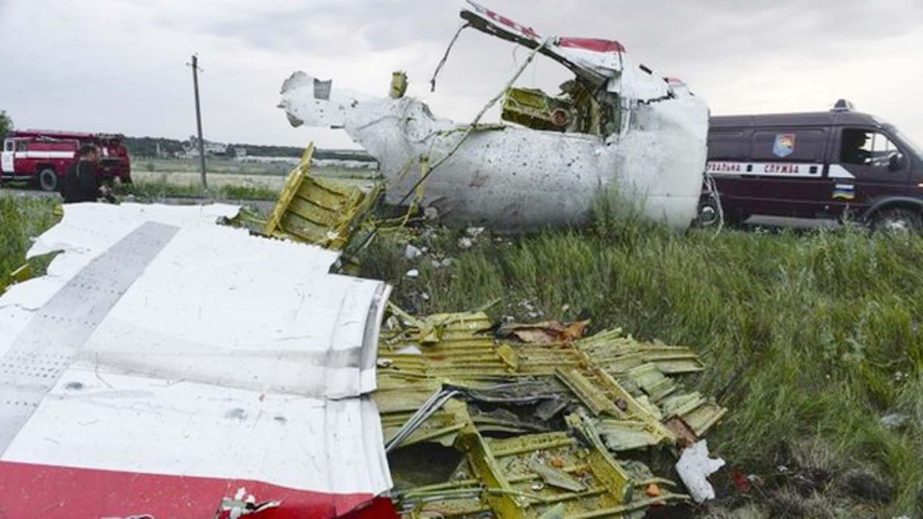 The plane came down near the village of Grabovo in Ukraine on Thursday.