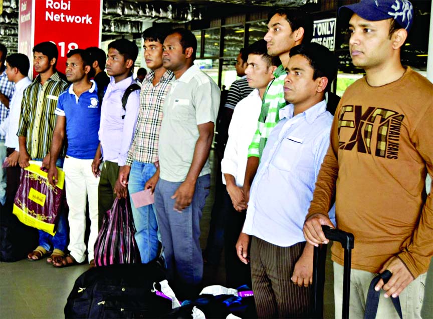 Fifteen Bangladeshis stranded in Iraqâ€™s Irbil airport returned home by Air Arabian flight on Saturday morning. This photo was taken from Hazrat Shahjalal International Airport.