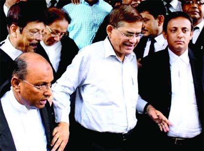 BNP Acting Secretary General Mirza Fakhrul Islam Alamgir was produced before the Chief Metropolitan Magistrate (CMM) court on Tuesday.