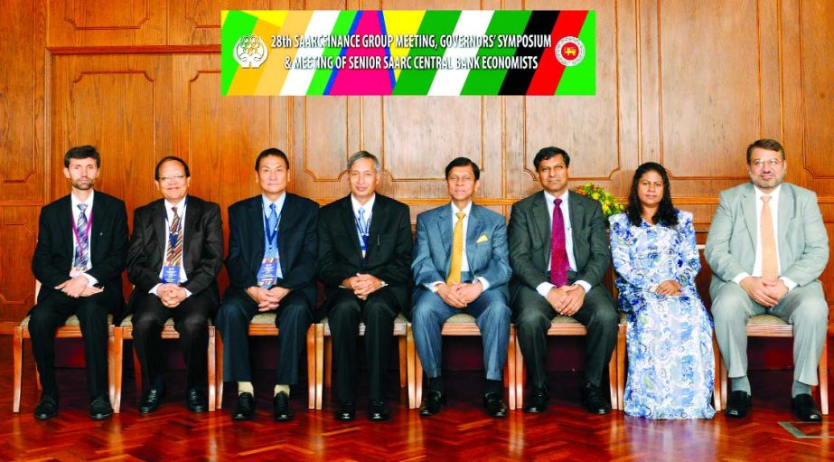 SAARCFINANCE Governors' attending at a symposium in Colombo on Thursday.