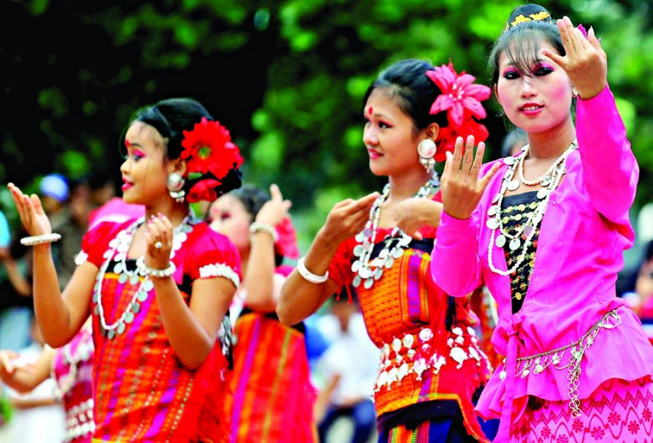 Bangladesh Adibasi Forum organizes a rally at Central Shahid Minar marking the International Indigenous Day on Saturday.