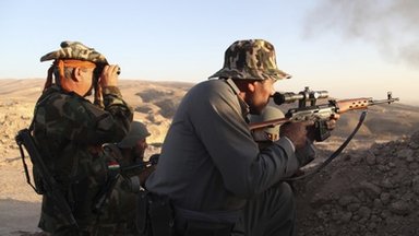 Kurdish forces, known as Peshmerga, have been struggling to stop the advance of IS fighters