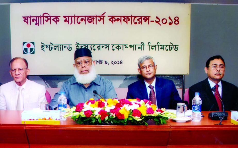 Mahbubur Rahman, Chairman of Eastland Insurance Company Limited, inaugurating "Half Yearly Managers' Conference-2014" of the company at DCCI auditorium in the city on Saturday.