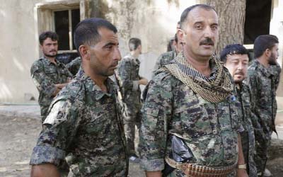 Iraqi Yazidi recruits have been training with Kurdish forces in Qamishli, north-eastern Syria