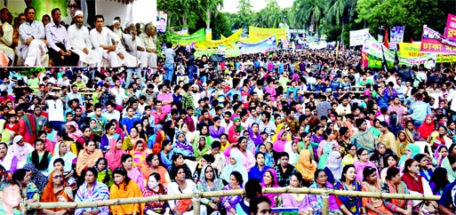 BNP led 20-party alliance organised a huge public meeting at city's Suhrawardy Uddyan on Tuesday protesting National Broadcast Policy.