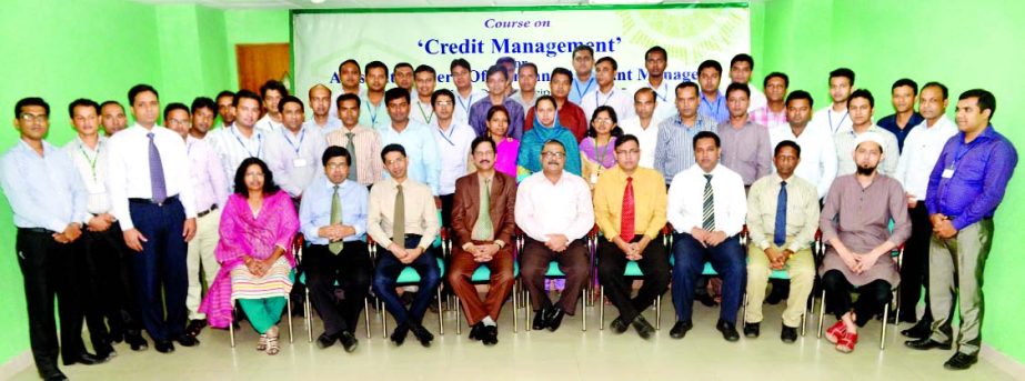 Fazlus Sobhan, Managing Director of BASIC Bank Limited (Current Charge) speaking at the concluding ceremony of a training course on "Credit Management" at its Training Institute recently.