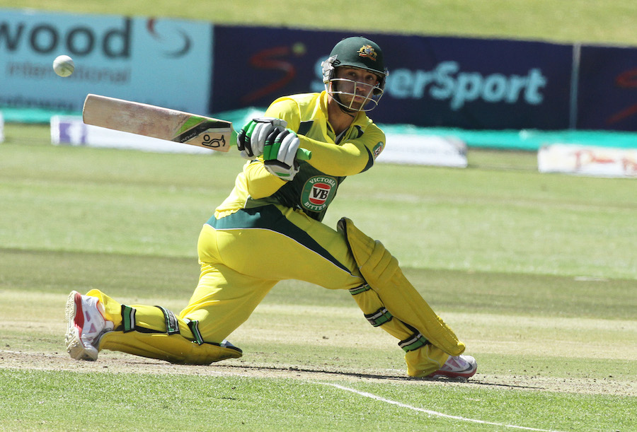 Australian batsman Steve Smith plays a shot during the One Day International cricket match against South Africa in Harare, Zimbabwe on Tuesday. Australia won by 62 runs.