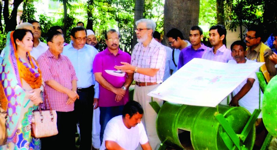 Editor of the News Today Reazuddin Ahmed, among others, at a tree plantation programme organized by Baridhara Society at Baridhara Lake Side Park in the city on Saturday.