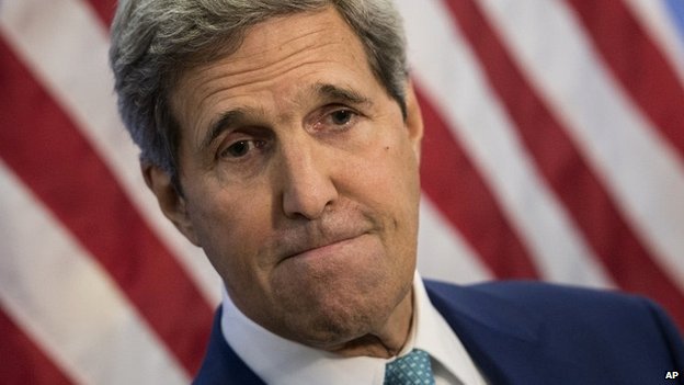 John Kerry is seeking to build a "broad-based coalition"" to tackle Islamic State fighters in Iraq and Syria"