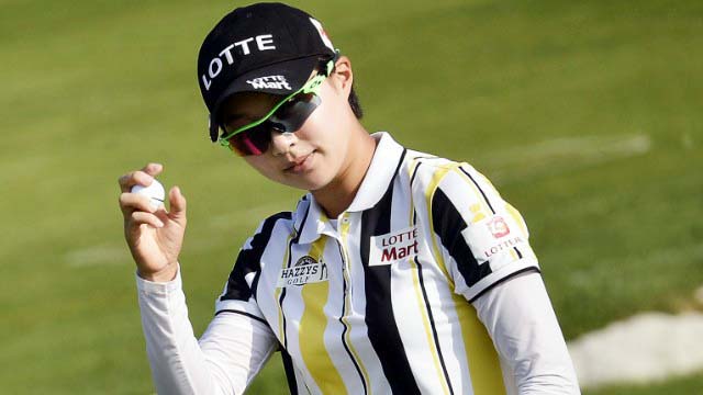 South Korea's Hyo Joo Kim shot a record low major championship round of 61 at the 2014 Evian Championship.