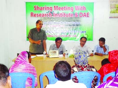 Rabiul Alam, Executive Director, ASSEDO speaking at a view sharing meeting under PFLMB programme in Chapainawabganj recently.