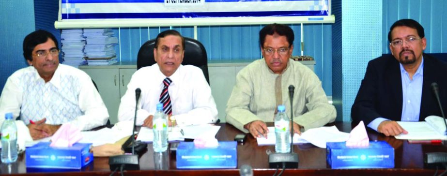 Mosharraf Hossain, Chairman of the Audit Committee of the Board of Directors of Shahjalal Islami Bank Limited presiding over the 164th audit meeting at its head office recently.