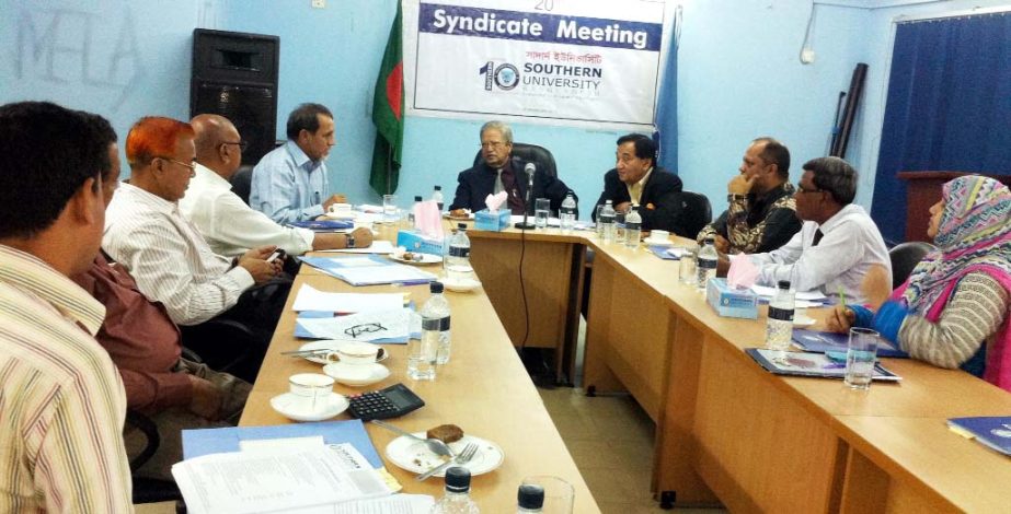 The 20th Syndicate meeting of Southern University Bangladesh was held at University conference room on Wednesday.