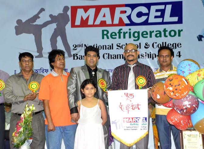 Deputy Minister for Youth and Sports Arif Khan Joy opening the three-day Marcel Refrigerator 2nd National School and College Bashap Competition at the National Sports Council (NSC) Gymnasium on Saturday.