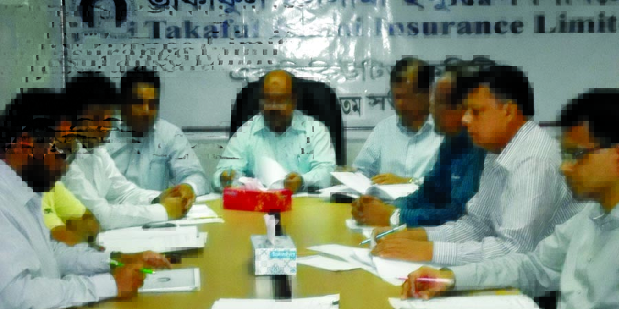Md Humayun Kabir Patwary, Chairman of Takaful Islami Insurance Limited, presiding over the 144th Executive Committee meeting of the company at its head office on Saturday.
