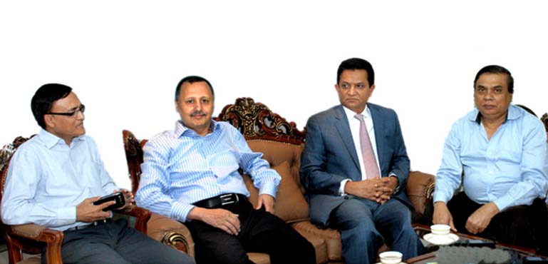 CCCI leaders exchanging views with FBCCI President AK Azad Chowdhury at Chittagong recently.