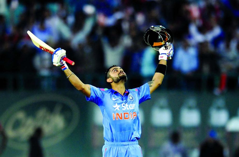 Virat Kohli was a relieved man after his 20th Test century in the 4th ODI between India and West Indies at Dharamsala on Friday. India piled up a mammoth 330 for the loss of six wickets in 50 overs.
