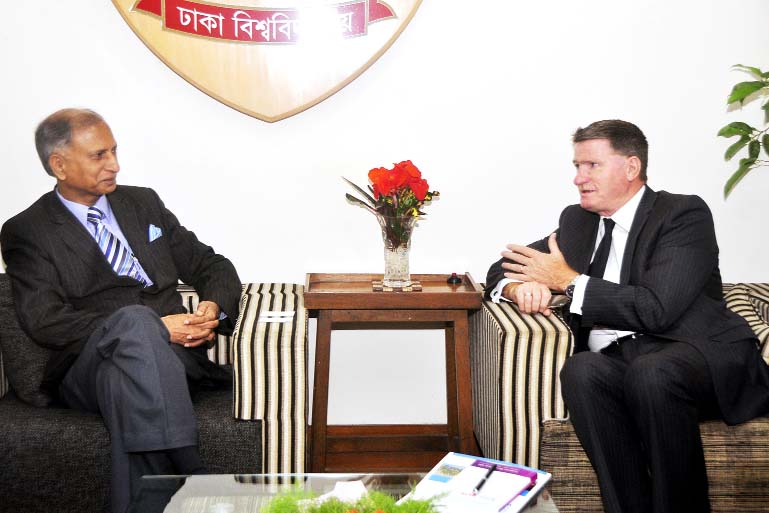 British Council Country Director Brendan Mcsharry, OBE called on Dhaka University Vice-Chancellor Prof Dr AAMS Arefin Siddique on Sunday at the latter's office.
