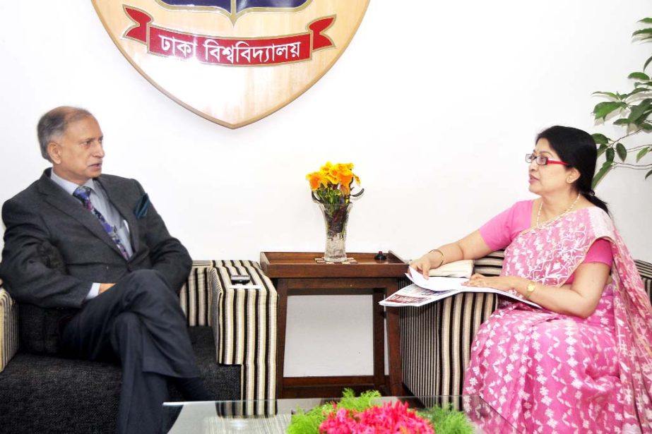 Prof Dr Sonali Chakravati Banerjee, Pro-Vice Chancellor Calcutta University called on Dhaka University Vice-Chancellor Prof Dr AAMS Arefin Siddique at the latter's office on Wednesday.