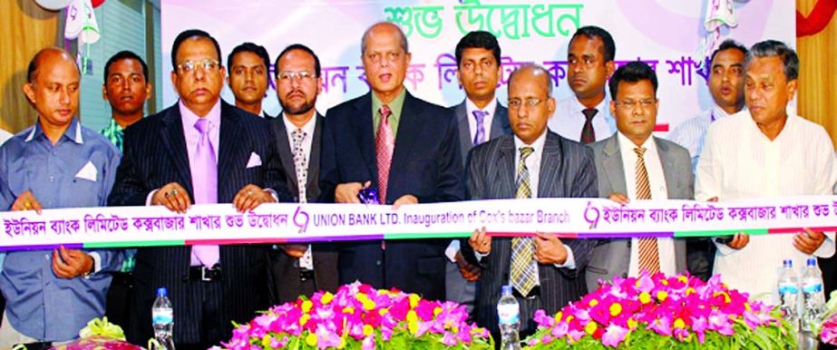 Abdul Hamid Miah, Managing Director of Union Bank Limited, inaugurating a new branch at Purbo Bazarghat in Cox's Bazar on Sunday.