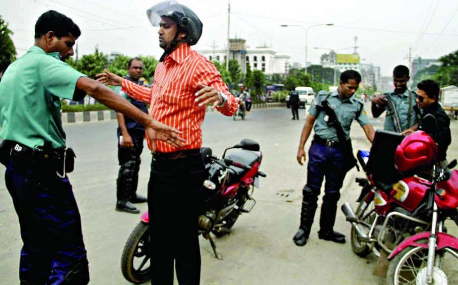 Law enforcers set up check posts at different points in city as part of security steps during Sunday's hartal called by Islamic parties. Police are in action in Mirpur areas.