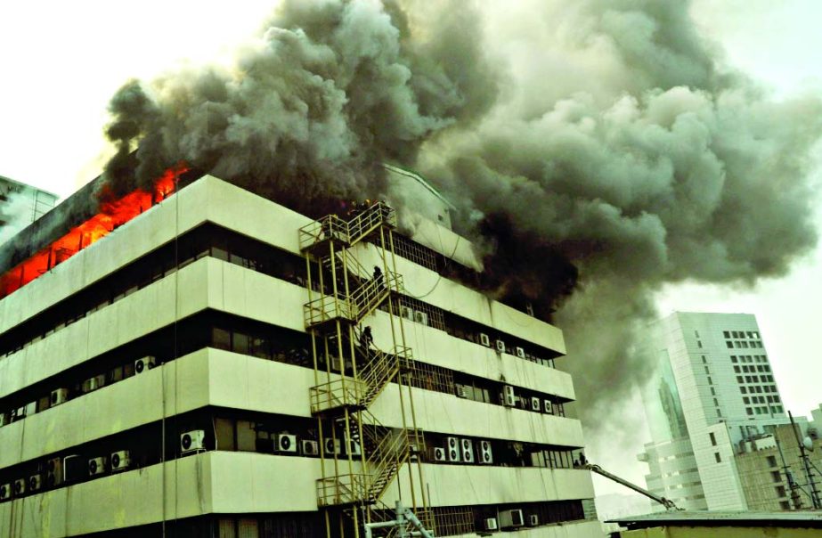 Yet another devastating fire broke out at Bangladesh Steel and Engineering Corporation (BSEC) Bhaban at Kawran Bazar on Friday morning.