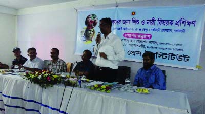 NARSINGDI; Abu Hena Morshed Zaman , Deputy Commissioner of Narsingdi speaking at the concluding session of the two-day training workshop for local journalists in Narsingdi at Press Club hall room as chief guest on Thursday.