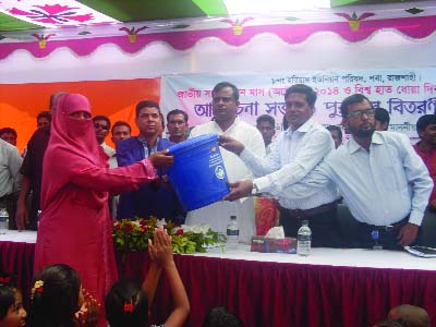 RAJSHAHI: Prizes distributing ceremony among the winners of a competition organised on the occasion of the National Sanitation Month and the World Hand Wash Day at Poba Upazila recently.