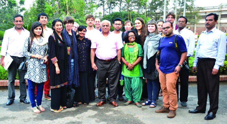 Prof Heike Selmer MA RCA from University of weiBensee Kunsthochschule Berlin and Prof Valeska Schmidt - Thomsen from University der Kunste Berlin, Germany and 12 fashion designers visited Beximco Industrial Park recently. Syed Naved Husain, Group Director