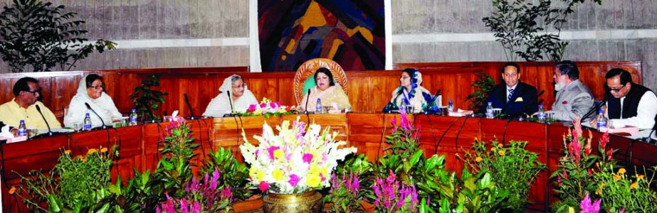Prime Minister Sheikh Hasina joined the 4th session of the Business Advisory Committee meeting of the 10th Jatiya Sangsad at Sangsad Bhaban on Thursday with Speaker Dr Shirin Sharmin Chaudhury in the chair. PID photo