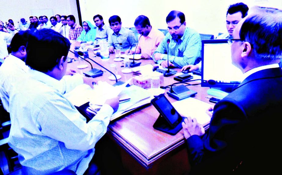 Md Abul Kashem, CGA, presiding over a discussion and view exchange meeting of CGA Audit and Accounts Officers Association at CGA conference room on Sunday.