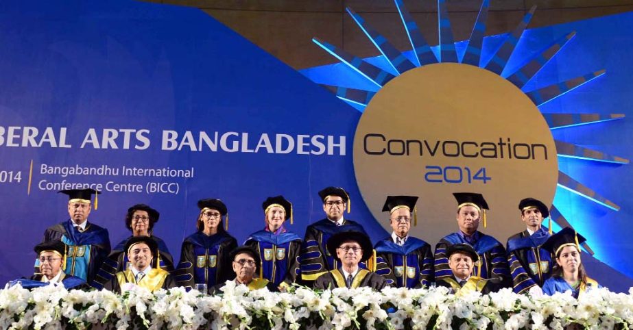 Education Minister Nurul Islam Nahid addressing the 3rd Convocation of the University of Liberal Arts, Bangladesh on Sunday at BICC in the city.