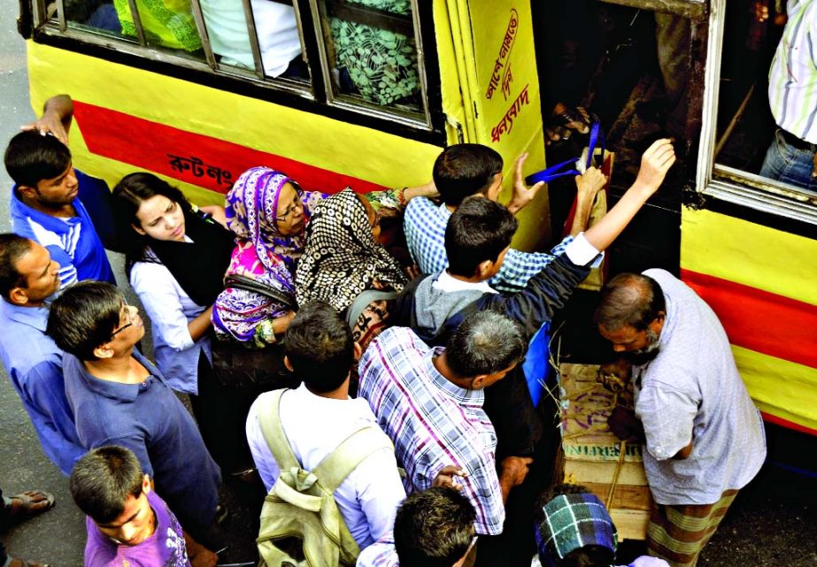 Sufferings mount as number of public transports remained inadequate in city following the BRTA drives against unfit vehicles.