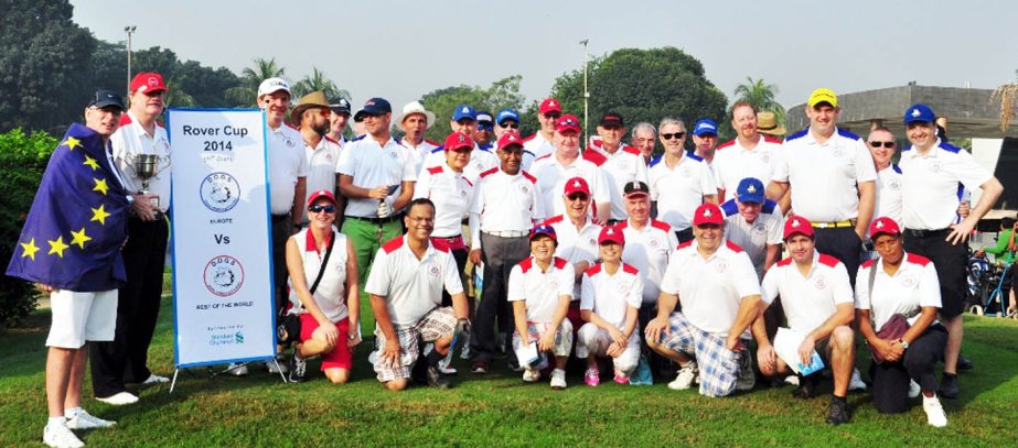Players from both Europe and Rest of the World seen at the Rovers Cup 2014 that was recently held at Kurmitola Golf Club (KGC) sponsored by Standard Chartered Bank and organized by The DOGS (Dhaka Oddballs Golf Society).