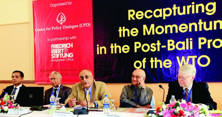 CPD organises a dialogue on Recapturing the Momentum; the Post-Bali Process of the WTO at Lakeshore Hotel in city on Saturday. CPD Fellow Dr Debapriya Bhattachariya speaking the dialogue.