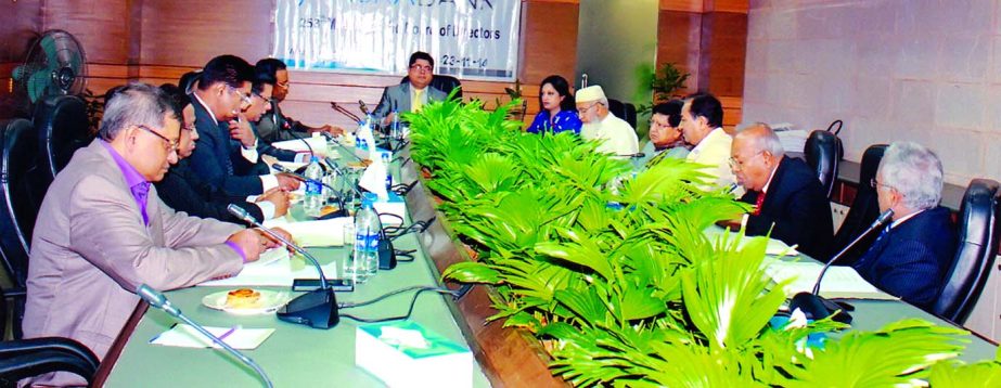 Shaheen Mahmud, Chairman of the Board of Directors of Jamuna Bank Limited, presiding over 253rd board meeting at its office recently.