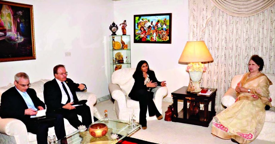 US Assistant Secretary for South and Central Asian Affairs Nisha Desai Biswal made a courtesy call on BNP Chairperson Begum Khaleda Zia at her Gulshan residence on Friday evening. Ambassador Dan W. Mozena was present on the occasion.