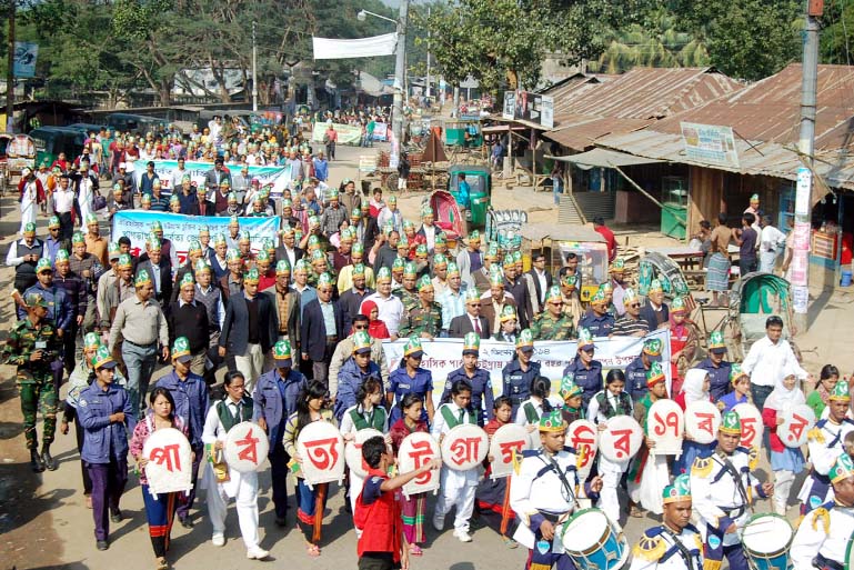 A colouful rally was brought out at Khagrachhai town to mark the 17th anniversary of Chittagong Hill Tract (CHT) Accord yesterday.