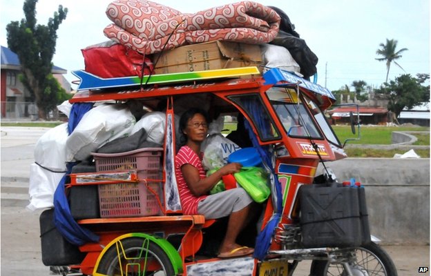 Some evacuees were living in temporary shelters after their homes were destroyed by Typhoon Haiyan